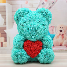 Load image into Gallery viewer, 40cm Preserved Fresh Flower Rose Bear Soap Flower Bear PE Flower Bear Christmas Valentine's Day Gift Rose Bear
