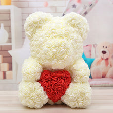 Load image into Gallery viewer, 40cm Preserved Fresh Flower Rose Bear Soap Flower Bear PE Flower Bear Christmas Valentine's Day Gift Rose Bear
