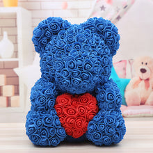 Load image into Gallery viewer, 40cm Preserved Fresh Flower Rose Bear Soap Flower Bear PE Flower Bear Christmas Valentine's Day Gift Rose Bear
