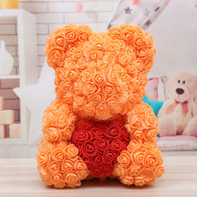 Load image into Gallery viewer, 40cm Preserved Fresh Flower Rose Bear Soap Flower Bear PE Flower Bear Christmas Valentine's Day Gift Rose Bear

