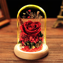 Load image into Gallery viewer, Preserved Fresh Flower Rose Glass Cover Finished Decoration Christmas Gift for Girlfriend Birthday Ideas Gift
