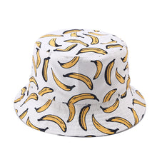 Load image into Gallery viewer, Double-Sided Couple Bucket Hat Banana Stamp Bucket Hat Summer Outdoor Sports Sunhat

