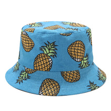 Load image into Gallery viewer, Spring and Summer Fruit Pineapple Hat Reversible Fisherman Hat Bucket Hat Leisure Travel Sun Hat
