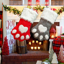 Load image into Gallery viewer, Christmas Socks Christmas Tree Decoration Supplies Christmas Red Gray The Shaggy Dog Claw Socks Christmas Socks Gift Bag
