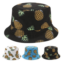 Load image into Gallery viewer, Spring and Summer Fruit Pineapple Hat Reversible Fisherman Hat Bucket Hat Leisure Travel Sun Hat
