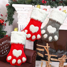 Load image into Gallery viewer, Christmas Socks Christmas Tree Decoration Supplies Christmas Red Gray The Shaggy Dog Claw Socks Christmas Socks Gift Bag
