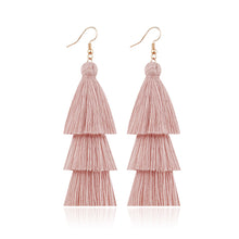 Load image into Gallery viewer, Handmade Tassel Earrings for Girls Vintage Ethnic Style Long Earrings Bohemian Personalized Eardrops Ornament Ear Stud

