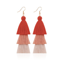 Load image into Gallery viewer, Handmade Tassel Earrings for Girls Vintage Ethnic Style Long Earrings Bohemian Personalized Eardrops Ornament Ear Stud

