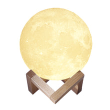 Load image into Gallery viewer, Led Small Night Lamp Chargeable with Remote Control Pat Lamp 3D Printing Moon Light
