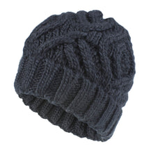 Load image into Gallery viewer, Rhombus Plaid Soft Thick Wool Knitted Hat Girl's Cap Fashion Autumn and Winter Woolen Cap
