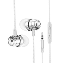 Load image into Gallery viewer, In ear headset turbo metal subwoofer with microphone by wire mobile phone computer MP3 headset

