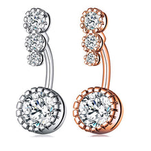 Load image into Gallery viewer, New Belly Umbilical Ring Zircon Navel Buckle Umbilical Ring Piercing Jewelry
