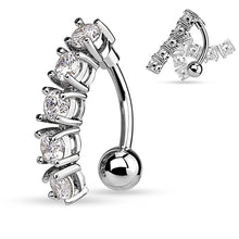 Load image into Gallery viewer, New Belly Umbilical Ring Inverted Zircon Navel Decoration Umbilical Ring Piercing Jewelry
