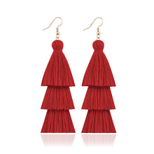 Load image into Gallery viewer, Handmade Tassel Earrings for Girls Vintage Ethnic Style Long Earrings Bohemian Personalized Eardrops Ornament Ear Stud

