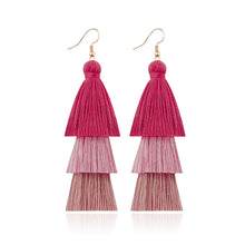 Load image into Gallery viewer, Handmade Tassel Earrings for Girls Vintage Ethnic Style Long Earrings Bohemian Personalized Eardrops Ornament Ear Stud
