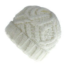Load image into Gallery viewer, Rhombus Plaid Soft Thick Wool Knitted Hat Girl's Cap Fashion Autumn and Winter Woolen Cap
