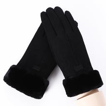 Load image into Gallery viewer, Women's Winter Thermal Extra Thick with Fleece Touch Screen Gloves Riding Korean-Style Cotton Suede Gloves Customization
