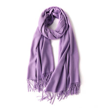 Load image into Gallery viewer, Women's Cashmere-like Solid Color 2023 Autumn and Winter Thickening Tassel Shawl Women's Big Red Scarf

