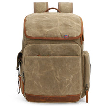 Load image into Gallery viewer, Photography Bag SLR Backpack Waterproof Large Capacity Wax Dyed Canvas Outdoor Bag
