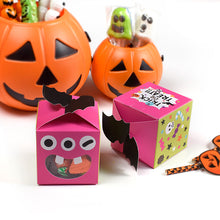 Load image into Gallery viewer, 10PCs Candy Box Halloween Little Monster Candy Box Colorful Gift Square Packing Box
