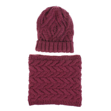 Load image into Gallery viewer, Women's Knitted Hat Hat Scarf Two-Piece Set Autumn and Winter New Fashion Woolen Hat

