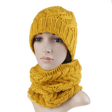 Load image into Gallery viewer, Women's Knitted Hat Hat Scarf Two-Piece Set Autumn and Winter New Fashion Woolen Hat
