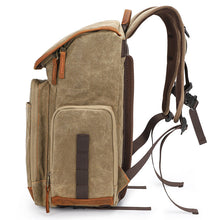 Load image into Gallery viewer, Photography Bag SLR Backpack Waterproof Large Capacity Wax Dyed Canvas Outdoor Bag
