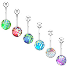 Load image into Gallery viewer, Belly Ring Creative Scale Navel Stud Piercing Jewelry
