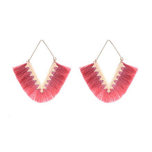 Load image into Gallery viewer, Ethnic Style Creative Triangle Earrings Exaggerated Geometry Tassel Earrings Fashion Autumn and Winter Jewelry
