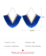 Load image into Gallery viewer, Ethnic Style Creative Triangle Earrings Exaggerated Geometry Tassel Earrings Fashion Autumn and Winter Jewelry
