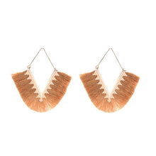 Load image into Gallery viewer, Ethnic Style Creative Triangle Earrings Exaggerated Geometry Tassel Earrings Fashion Autumn and Winter Jewelry
