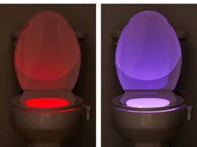 Load image into Gallery viewer, 8-Color Night Lighting Color Changing Small Night Lamp Led Multifunctional Children's Toilet Hanging Toilet Cover Induction Night Light
