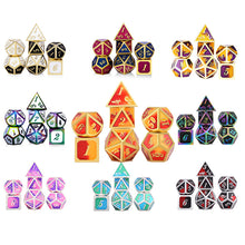 Load image into Gallery viewer, Metal Dice Set with Bag Board Role Playing Dragons Table Game Bar Party 7Pcs/Set
