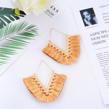 Load image into Gallery viewer, Ethnic Style Creative Triangle Earrings Exaggerated Geometry Tassel Earrings Fashion Autumn and Winter Jewelry
