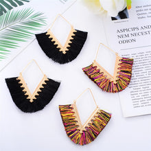 Load image into Gallery viewer, Ethnic Style Creative Triangle Earrings Exaggerated Geometry Tassel Earrings Fashion Autumn and Winter Jewelry
