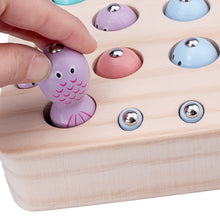 Load image into Gallery viewer, Wooden Digital Magnet Fishing Toy Sets 3d Catch The Insect Magnetic Math Fish Game Educational Kids Gift
