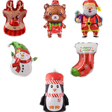 Load image into Gallery viewer, Mini Christmas Tree Christmas Snowman Balloon Christmas Party Arrangement Balloon Mini Christmas Aluminum Film Balloon

