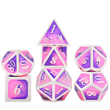 Load image into Gallery viewer, Metal Dice Set with Bag Board Role Playing Dragons Table Game Bar Party 7Pcs/Set

