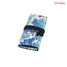 Load image into Gallery viewer, Pencil Case Canvas Roll Up Pencil Bag Pen Curtain Case Makeup Wrap Holder
