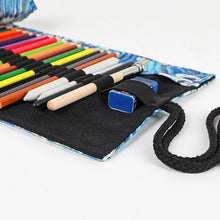 Load image into Gallery viewer, Pencil Case Canvas Roll Up Pencil Bag Pen Curtain Case Makeup Wrap Holder
