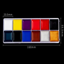 Load image into Gallery viewer, 12 Colors Art Painting Body Face Painting Oil Tattoo Makeup Cosmetic Drama Clown Halloween Party Non Toxic For Adult Child
