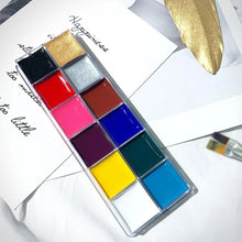Load image into Gallery viewer, 12 Colors Art Painting Body Face Painting Oil Tattoo Makeup Cosmetic Drama Clown Halloween Party Non Toxic For Adult Child
