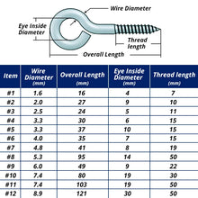 Load image into Gallery viewer, Screws 12 Kinds of  Eye Screw Bolt Hook 304 Stainless Steel Screw Eye DIY Rope Accessories Wood Screws Jewellery Accessories
