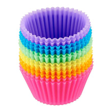 Load image into Gallery viewer, 12pcs/Set Silicone Cake Mold Round Shaped Muffin Cupcake Baking Molds Kitchen Cooking Bakeware Maker DIY Cake Decorating Tools
