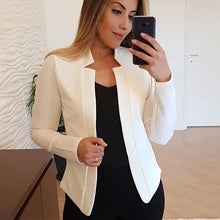 Load image into Gallery viewer, Autumn and Winter Small Suit Long Sleeve Solid Color Cardigan Outerwear Top Suit
