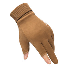 Load image into Gallery viewer, Winter Suede Gloves Men's Warm with Velvet Touch Screen Thickened Deerskin Gloves
