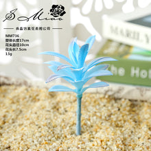 Load image into Gallery viewer, Blue Series Artificial Succulent Pant Flower Head Creative DIY Accessories Flower Arrangement Artificial Flower Plant Wall Supplies Green Plant
