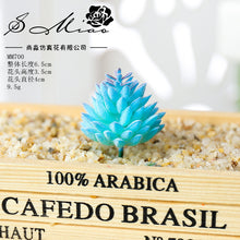 Load image into Gallery viewer, Blue Series Artificial Succulent Pant Flower Head Creative DIY Accessories Flower Arrangement Artificial Flower Plant Wall Supplies Green Plant
