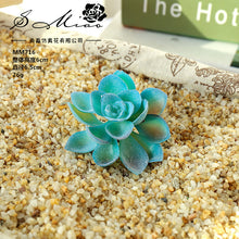 Load image into Gallery viewer, Blue Series Artificial Succulent Pant Flower Head Creative DIY Accessories Flower Arrangement Artificial Flower Plant Wall Supplies Green Plant
