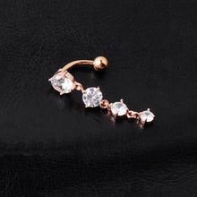 Load image into Gallery viewer, Piercing Jewelry Zircon Upside down Fashion Belly Ring Creative Navel Stud

